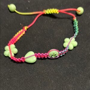 Green and Pink Handmade Jewelry with Heart Beads